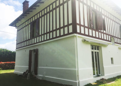 Ravalement de façade d'une maison landaise à Linxe (40260)