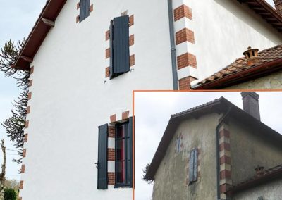 Réhabilitation façades maisons anciennes À BASCONS 40090