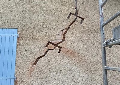 Réparation de fissures façade Lamothe (40400)